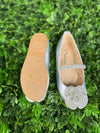 Nina Girls’ Metallic Flat with Rhinestone Rosette - Izzy