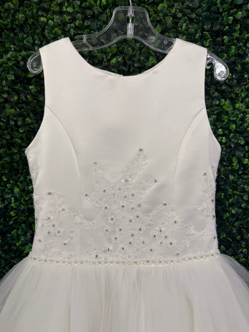 Nan & Jan Diamond White Embroidered Gown 32052 - Sample Sale