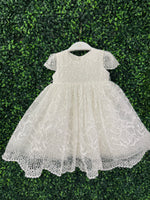 Teter Warm Floral Beaded Lace Baptism Dress - BS51