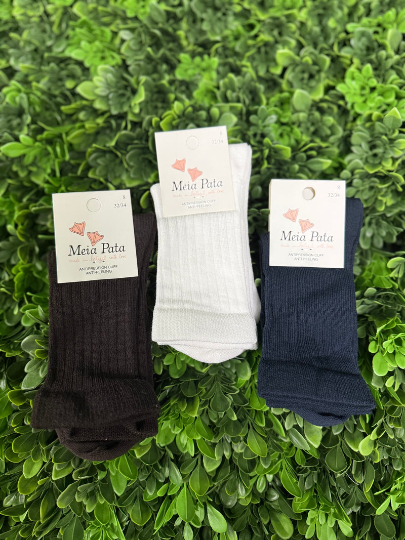 Meia Pata Boys Cotton Dress Socks 10 / White Meia Pata Boys Cotton Dress Socks 10 / White