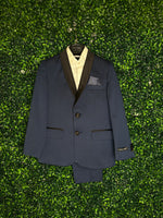 Leo & Zachary Boys' Navy Tuxedo Set