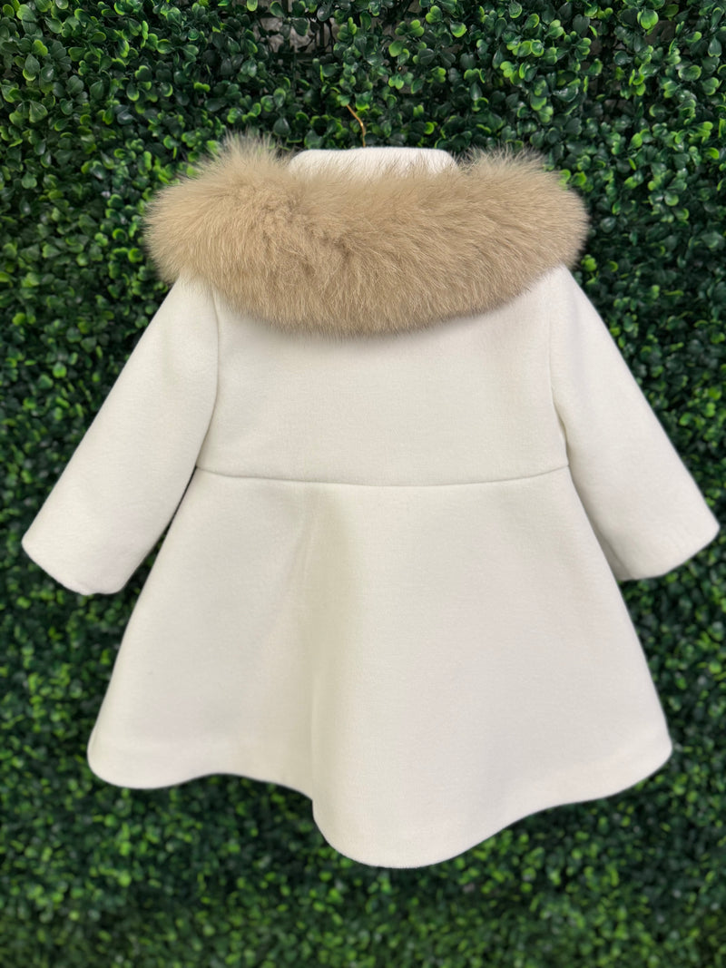 Bimbalò Girls’ Fur Trim Peacoat