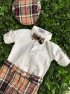 Michelina Bimbi Boys' Check Tartan Pants Three Piece Set
