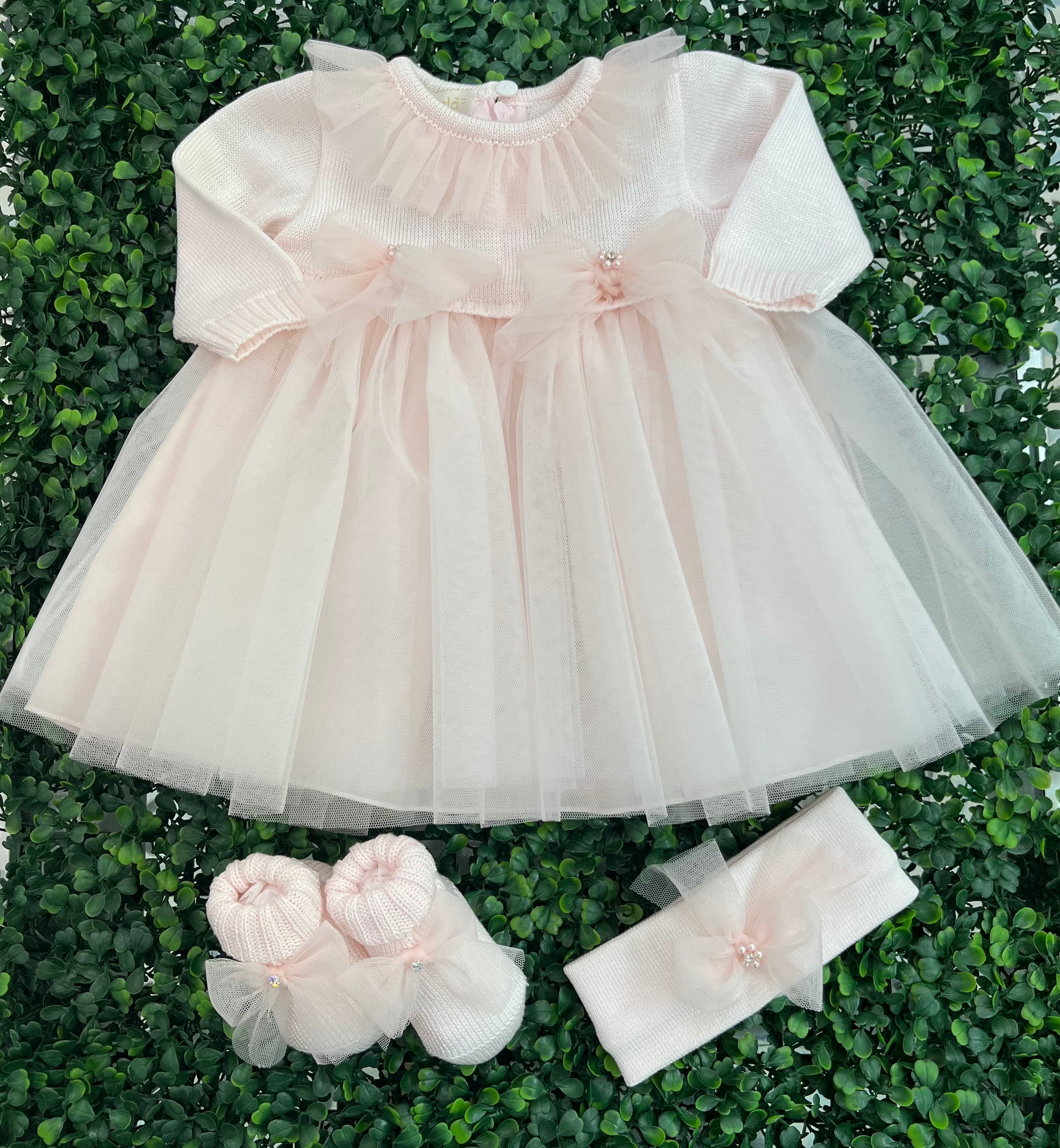 Bimbalo Girls' Infant Long Sleeve Dress Set 3 Months / Baby Pink Bimbalo Girls' Infant Long Sleeve Dress Set 3 Months / Baby Pink