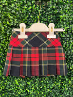 Bimbalo' Made In Italy Girls’ Ruffle Sweater and Tartan Plaid Skirt Set