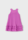 Mayoral Girls’ Fuchsia Pleated Dress 3915