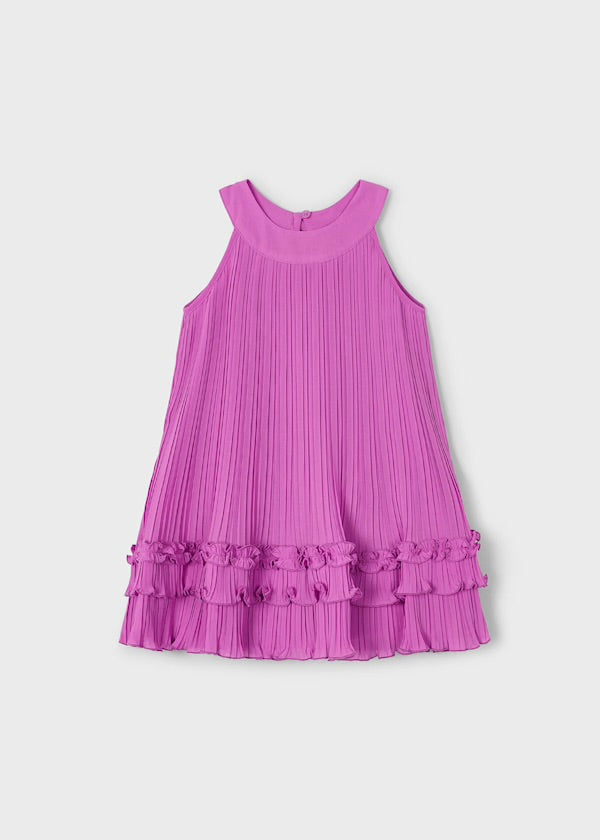 Mayoral Girls’ Fuchsia Pleated Dress 3915