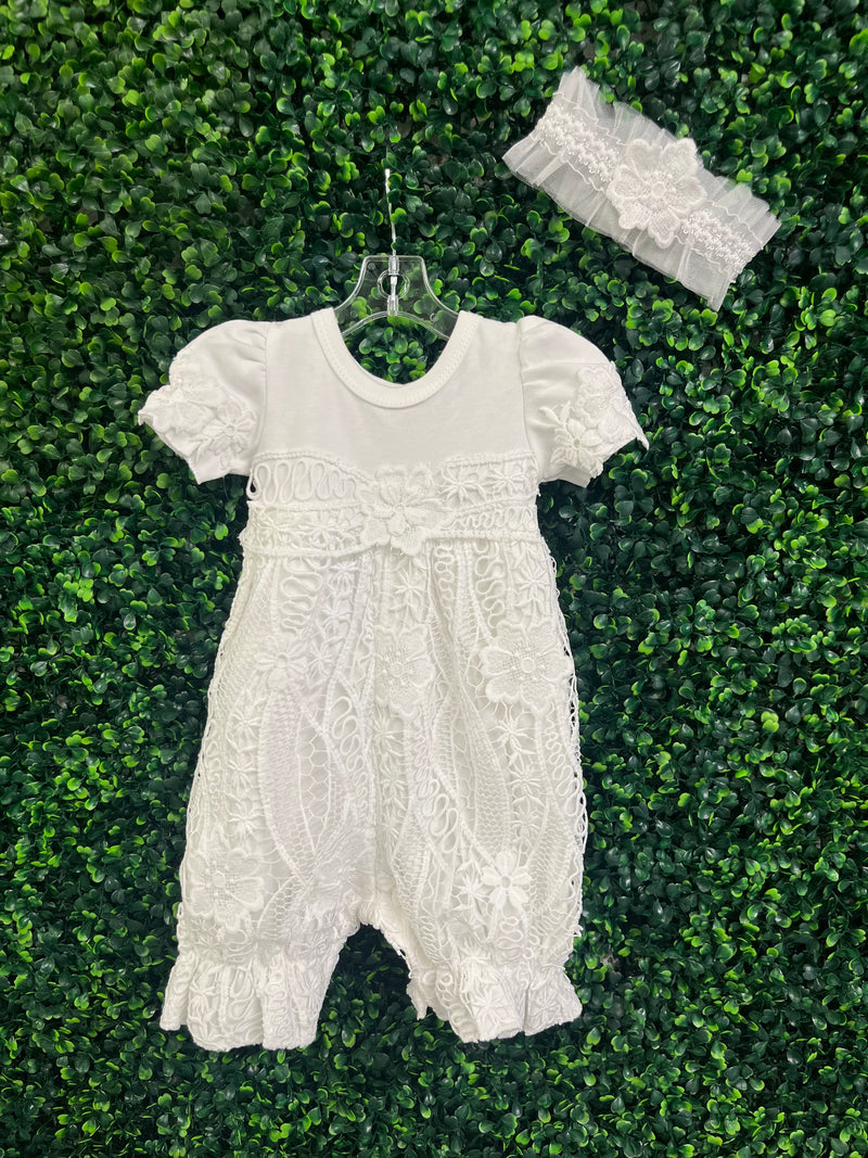Bebe Gabrielle Off White Crochet Changing Outfit 3836-2