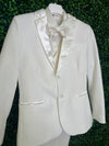 Michelina Bimbi Italian Silk Lapel White Communion 3pc Suit MRF2