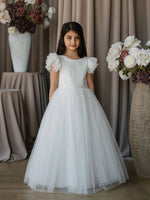 Teter Warm Lace and Tulle Puff Sleeve Gown SK03