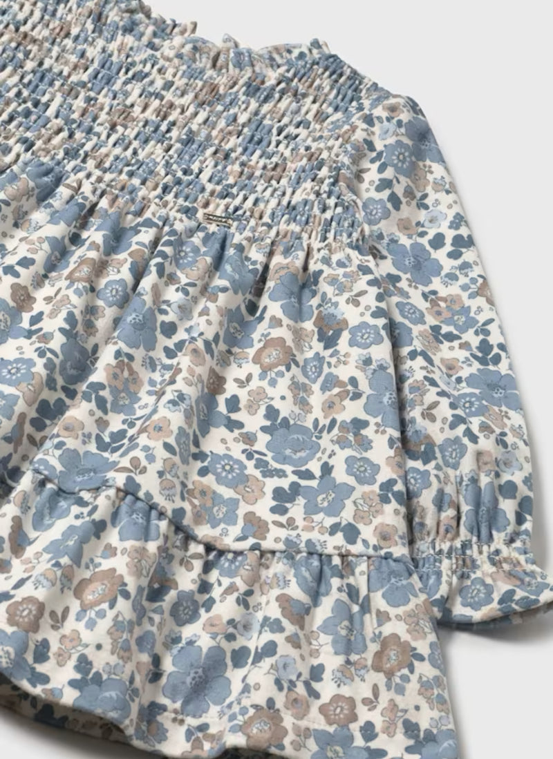 Mayoral Girls’ Floral Velvet Dress - 2909