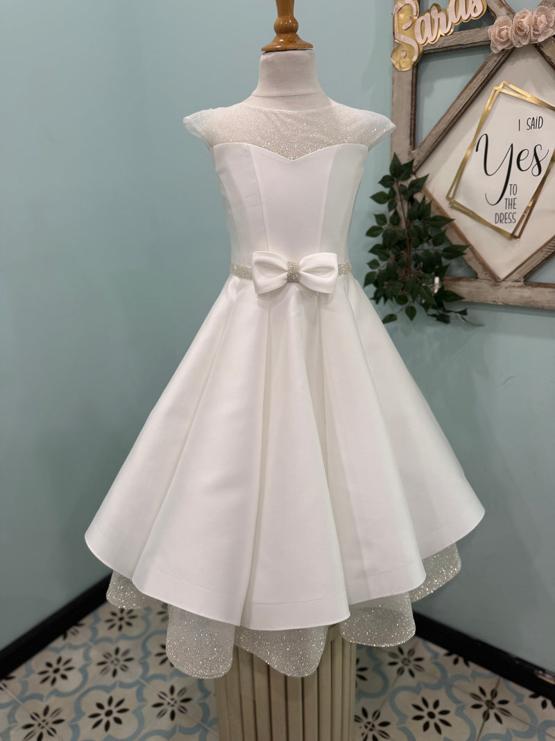 Michelina Bimbi Mikado Shimmer Communion Gown J4203