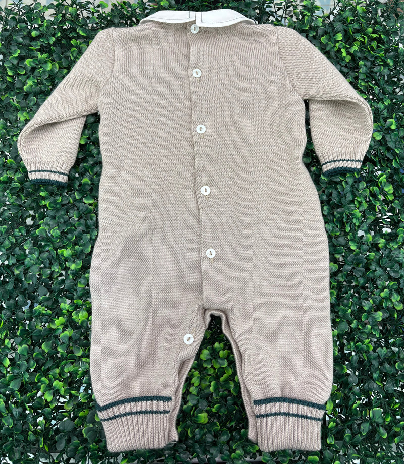 Bimbalo Boys' Taupe Cotton Knit Outfit