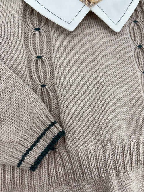 Bimbalo Boys' Taupe Cotton Knit Outfit