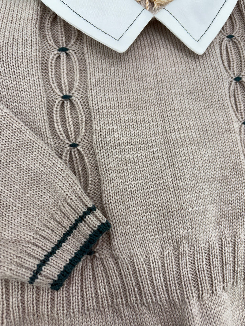 Bimbalo Boys' Taupe Cotton Knit Outfit