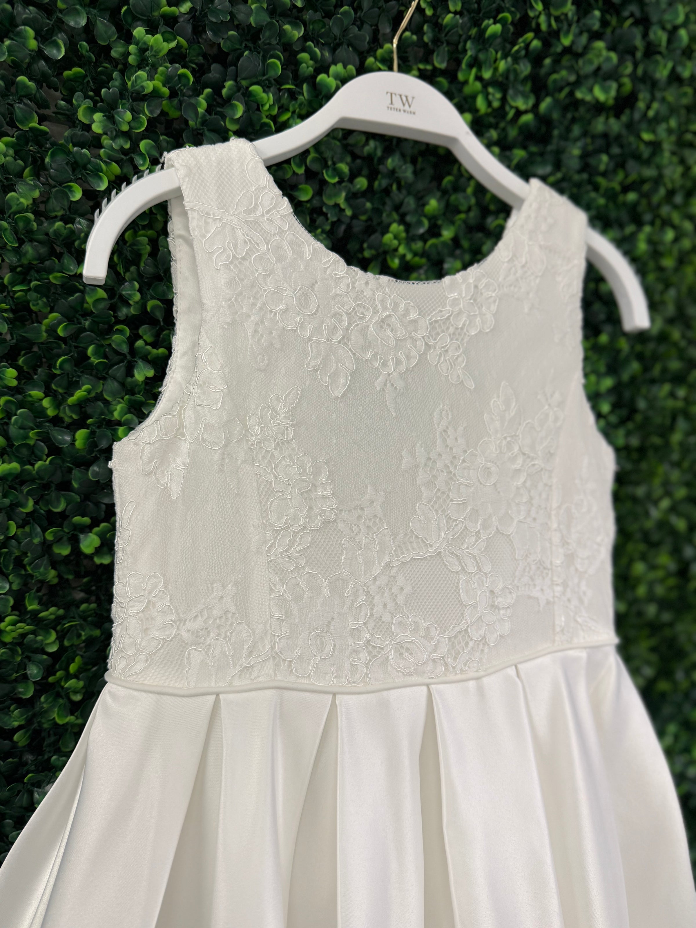 Teter Warm Satin Box Pleat Gown With Bow Back MK12 – Sara's Children's ...