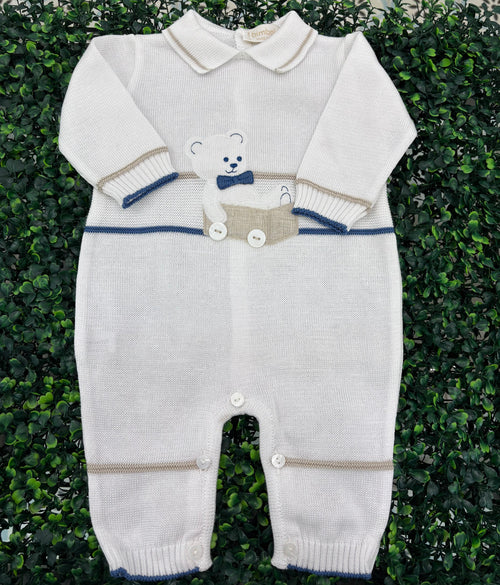 Bimbalo Boys' 4 PC Knit Teddy Bear Ensemble