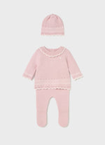 Mayoral Infant Girls’  Pink Cotton Knit Three Piece Outfit 2556
