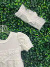 Bebe Gabrielle Off White Crochet Changing Outfit 3836-2