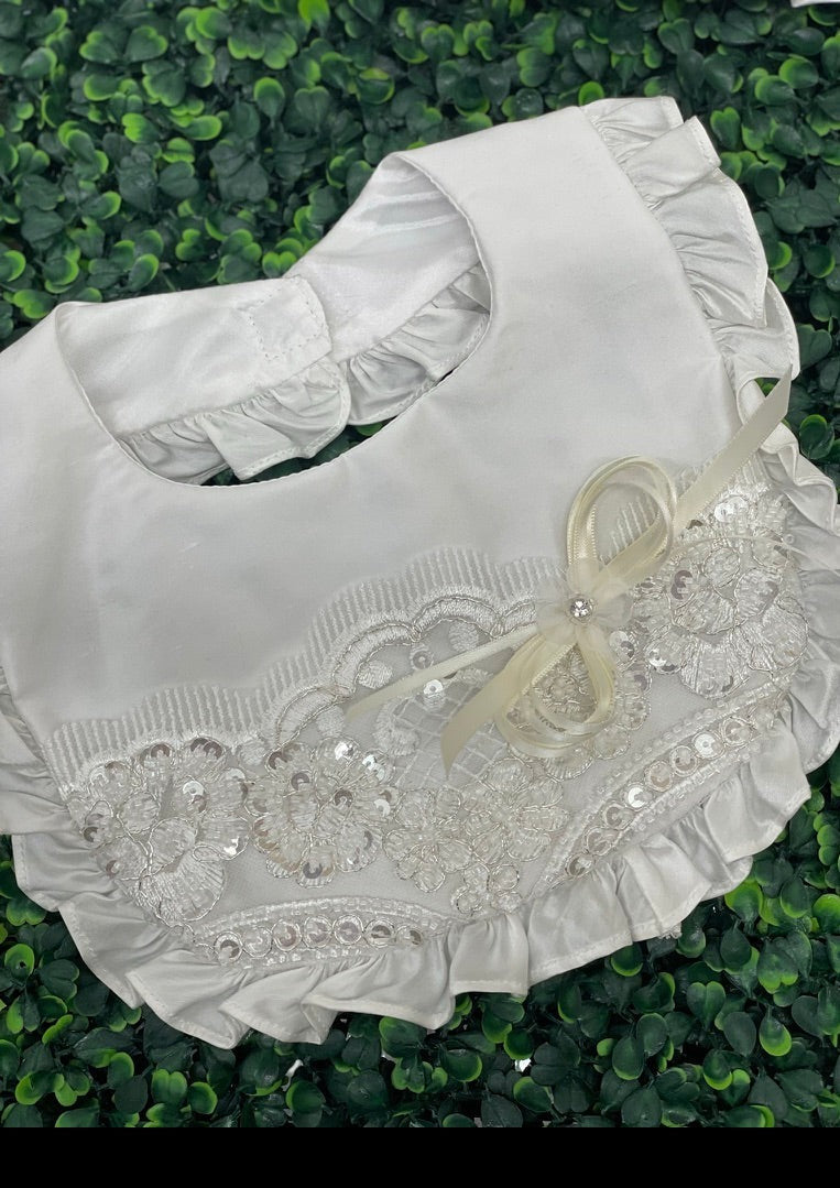 Christie Helene Couture "Mink Float" Christening Dress
