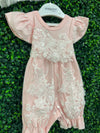 Bebe Gabrielle Pink Cotton Newborn Romper