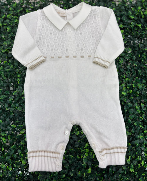 Sara’s Favorite! Made in Italy!  Bimbalo Boys' Taupe/White 4Pc Set