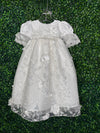Macis Design Contrast Flower Christening Gown & Accessories CH258