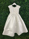 Princess Daliana Girls’ Mikado and Pearl Tea Length Gown - Z25001