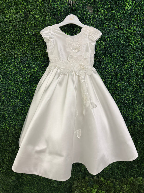 Princess Daliana Girls’ Mikado and Pearl Tea Length Gown - Z25001