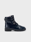 Mayoral Girls' Navy Patent Leather Ankle Boot 46566