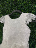 Nan & Jan Lace Communion Dress with beaded Flower - Eloise
