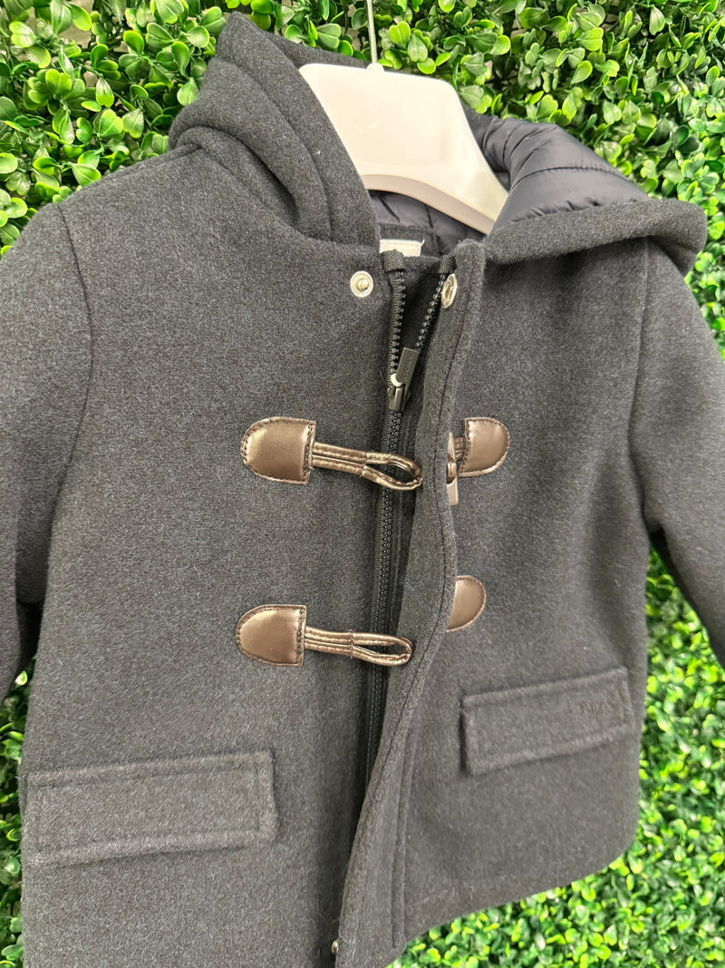 Mayoral Boys’ Navy Peacoat with Brown Toggle Button 2425