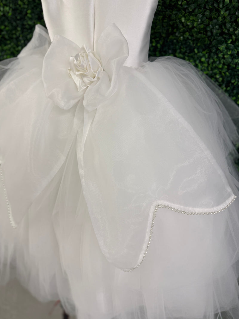 Piccolo Bacio Couture Mikado Tulle Tiered Gown Joan