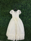 Nan & Jan Lace Cap Sleeve Communion Long Gown - Kelly