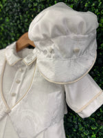Piccolo Bacio Boys' Shantung Outfit with Jacquard Vest Mark