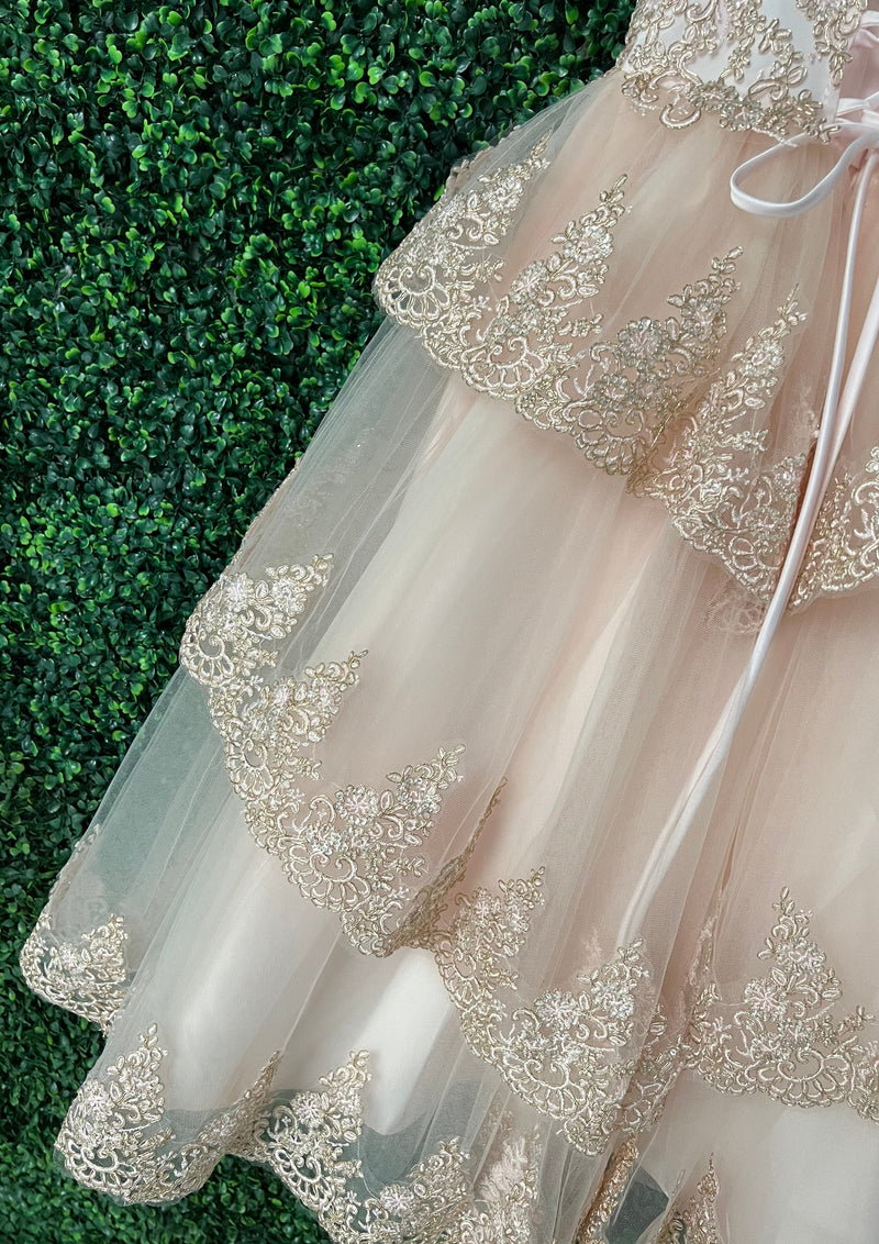 Tip Top Rose Gold Lace and Tulle Dress 7030 Sara's Children's Boutique Tip Top Rose Gold Lace and Tulle Dress 7030 Sara's Children's Boutique