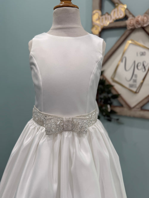 Nan & Jan Dutch Satin A-line Communion Gown - Julia