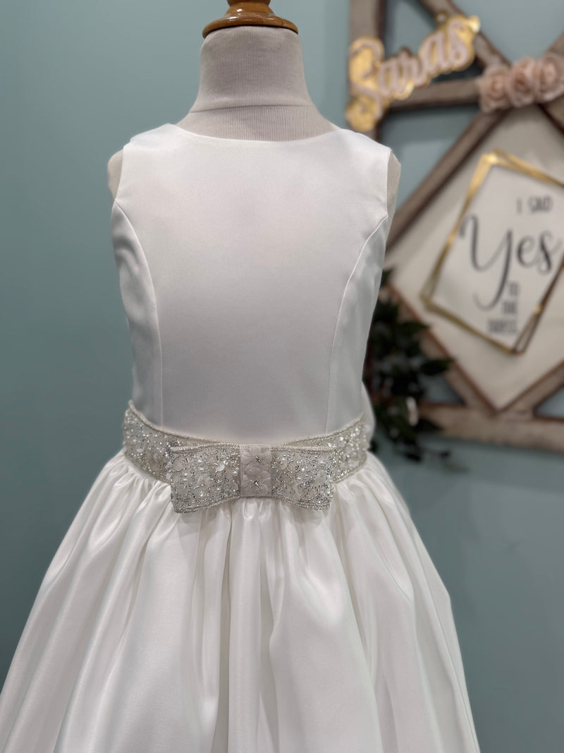 Nan & Jan Dutch Satin A-line Communion Gown - Julia