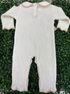 Dolce Goccia Baby Girls’ 4 Piece Taupe & White Layette Set