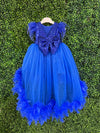 Royal Blue Feather Party Dress