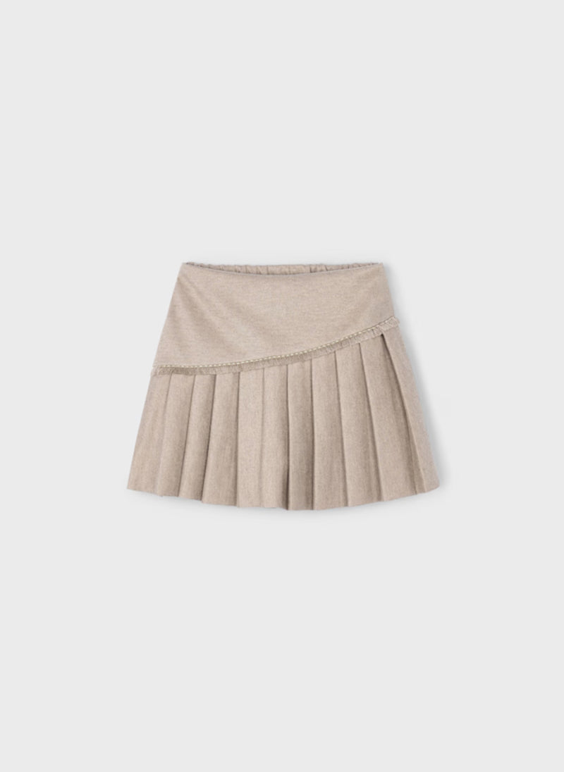 Mayoral Girls’ Metallic Knit Sweater and Pleated Skirt Set 4302