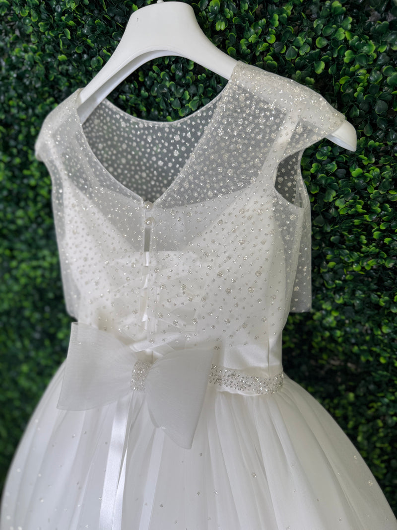Michelina Bimbi Bolero Communion Dress with Shimmer Detail J4201
