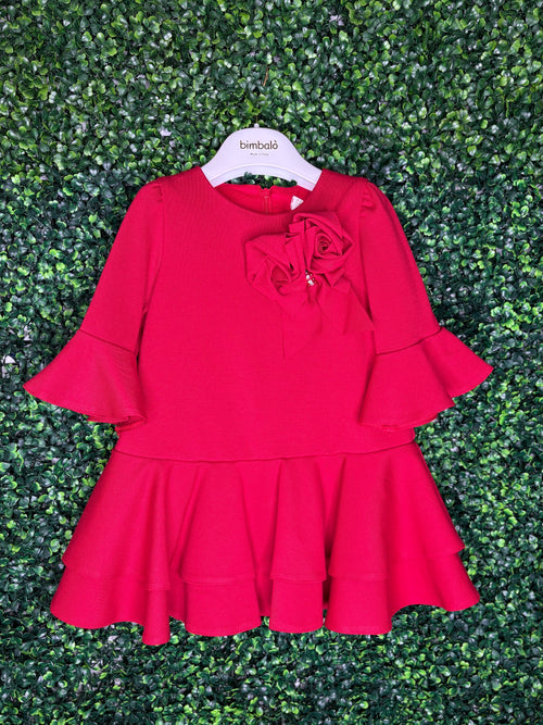 Bimbalo' Made In Italy Girls’ Ruffle Rosette Dress