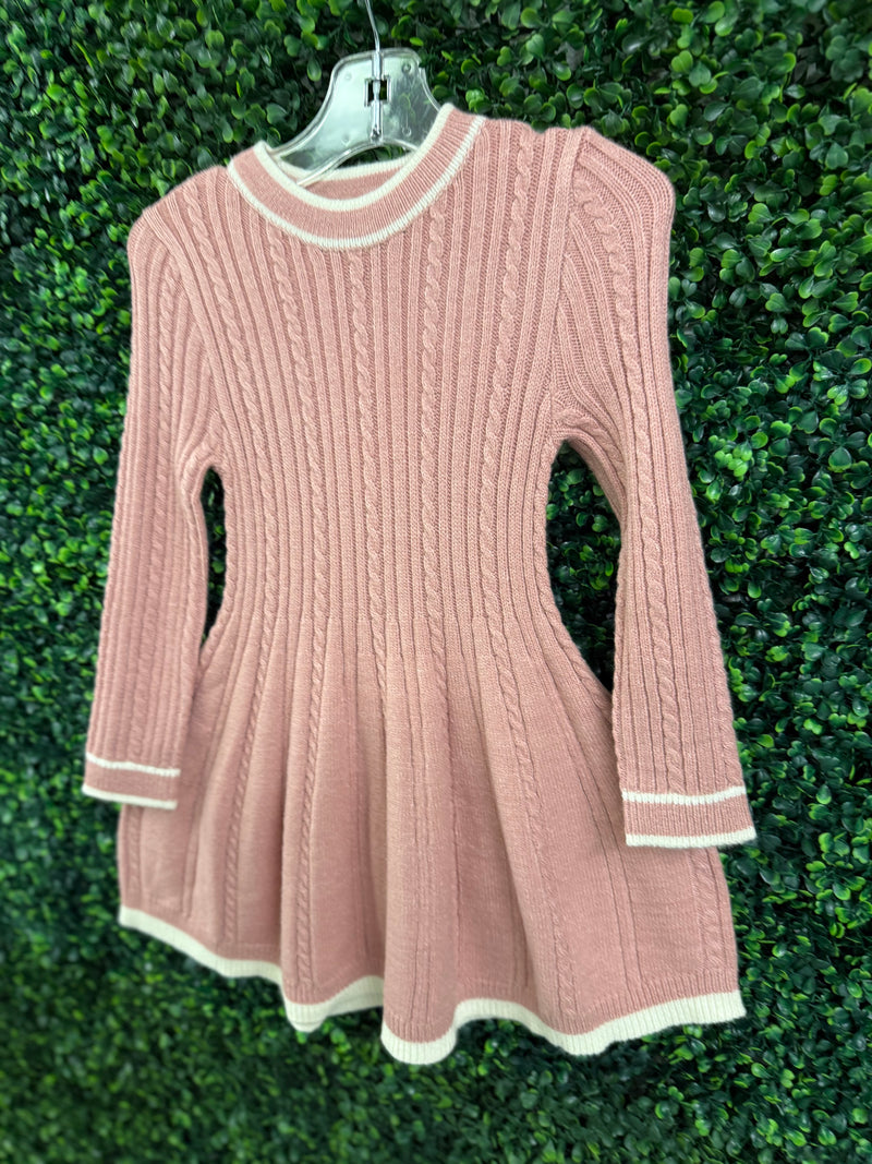 a pink wool knitted dress Patou