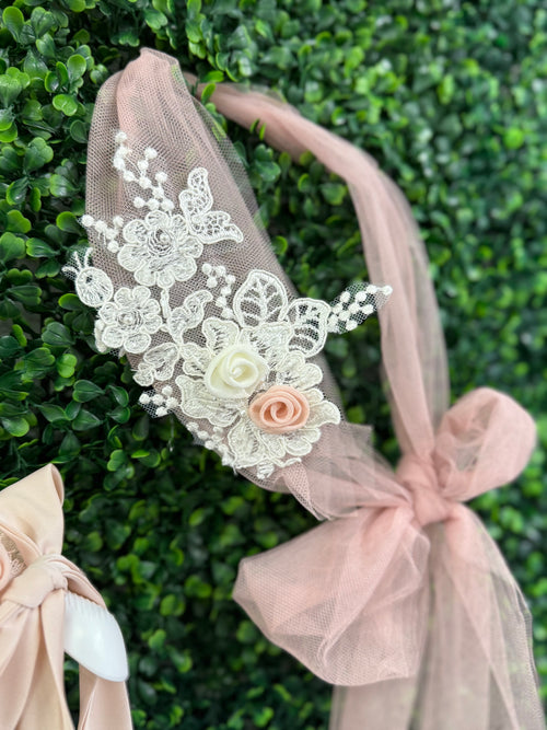 Dolce Bambini Dusty Rose Lace Dress