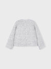 Mayoral Girls’ Silver Shimmer Knit Sweater and Pleated Skirt Set 4306