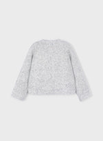 Mayoral Girls’ Silver Shimmer Knit Sweater and Pleated Skirt Set 4306
