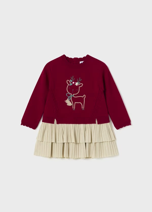 white christmas dresses Mayoral Girls' Red Knit Reindeer Holiday Dress 2911 white christmas dresses Mayoral Girls' Red Knit Reindeer Holiday Dress 2911