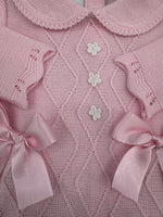 Dolce Goccia Knit Baby Girl Pink Romper