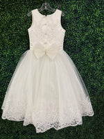 Nan & Jan Diamond White Embroidered Gown 32052 - Sample Sale